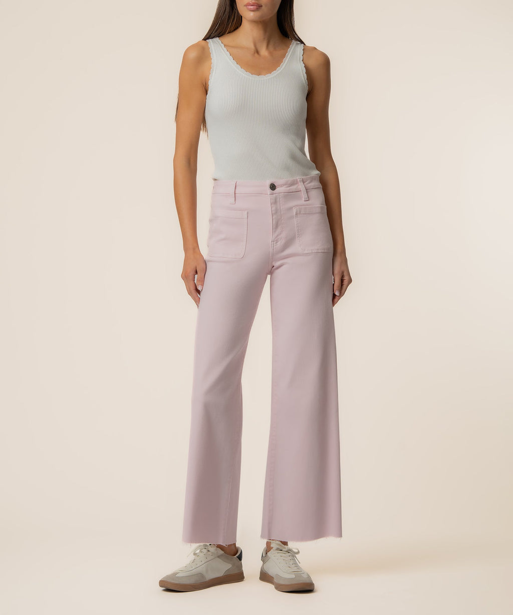 Meg High Rise Wide Leg, Petite in Princess