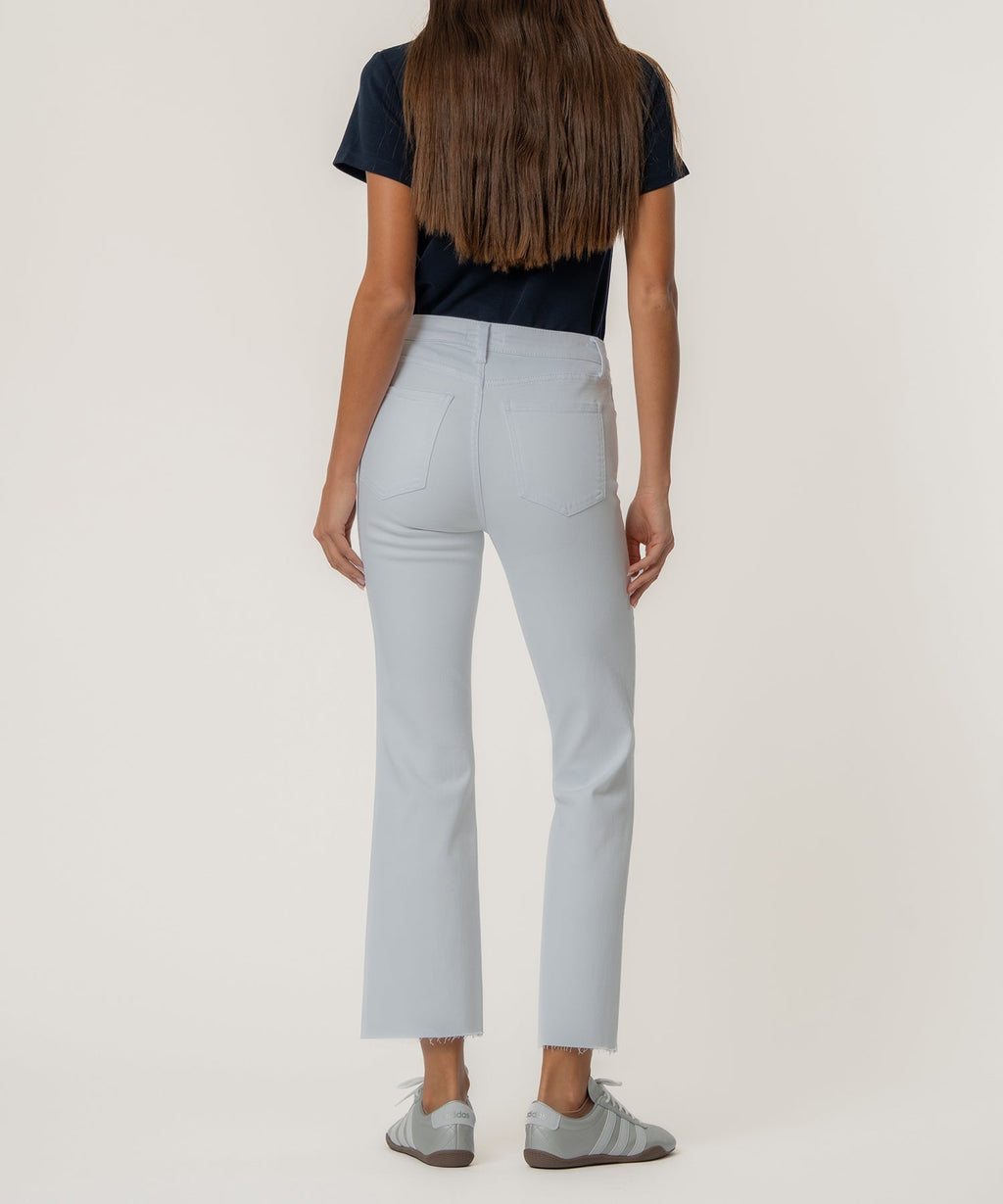 Kelsey High Rise Ankle Flare, Petite in Optic White